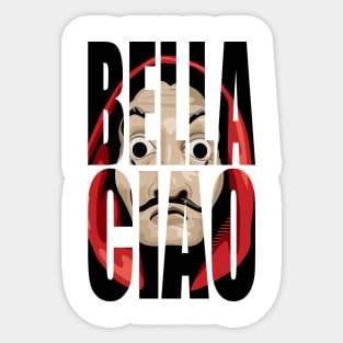 Bella Ciao Heist Print Sticker